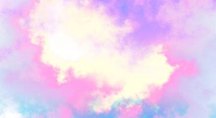 Isolate magic rainbow colours fog and clouds on transparent backgrounds specials effect 3d render png. Heaven unicorn clouds. © kastanka