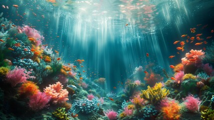 Colorful Underwater Paradise, generative ai