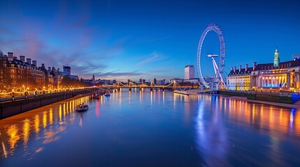 Long Exposure of London's Modern Skyline, generative ai