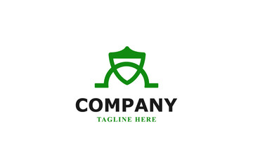 green shild and bow modern logo