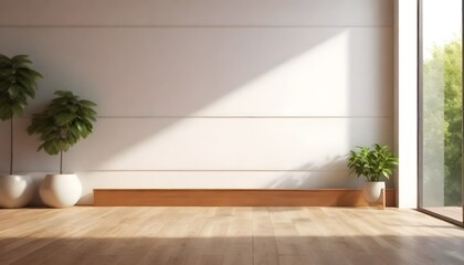 Wooden floor in a bright room with a window and natural light