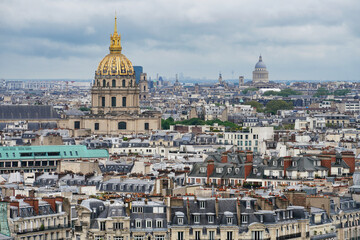 Fototapeta na wymiar View of Paris from the Eiffel Tower.