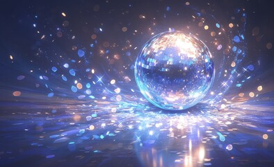 Disco ball with colorful reflections on a dance floor, symbolizing the lively and energetic atmosphere