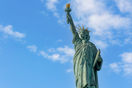 Springtime Splendor: Statue of Liberty in Paris, France