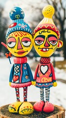 Building a snow couple, playful representation, winters chill, warm hearts  72