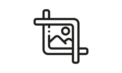 Crop tool vector icon. Crop tool 
