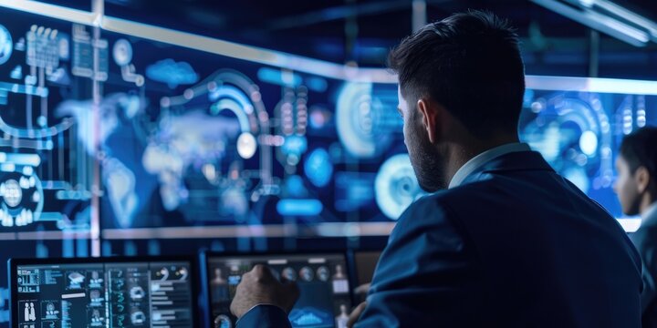 Pressing for Security Awareness: Consultant Providing Training and Protection Information to a Men at Work with Formal Attire and Physical Equipment