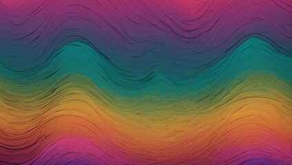 Dynamic Gradient Noise Texture, Grainy Background with Waves of Emerald, Fuchsia, and Amber.