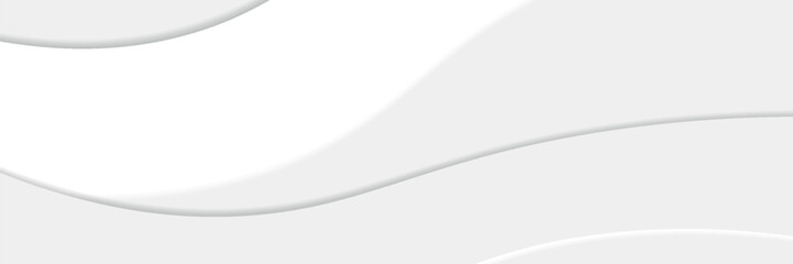 White geometric abstract background overlapping layers on bright space with wave decoration.minimalist modern graphic design element for banner, flyer, card or brochure cover.
