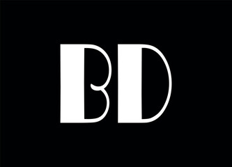 BD letter logo and monogram logo design