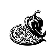 Pizza Silhouette Clipart: Easy Graphic Addition - Pizza Illustration
