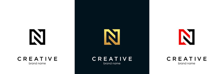 Letter N logo icon design template elements