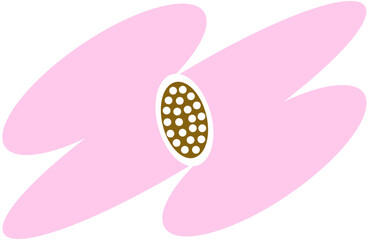 Flower Background Vector Isolated on White Color Illustration.