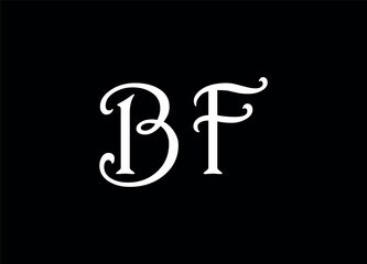 BF letter logo design and monogram logo design