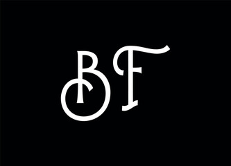 BF letter logo design and monogram logo design