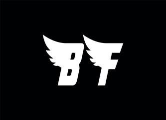 BF letter logo design and monogram logo design