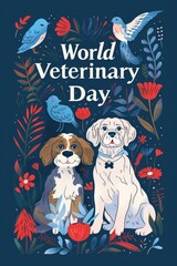 illustration with text to commemorate World Veterinary Day