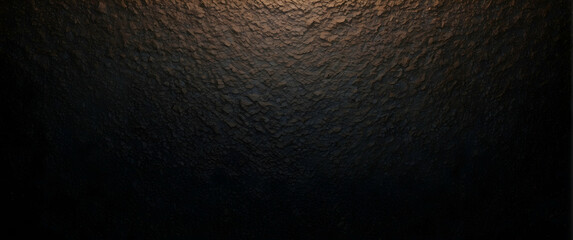 An abstract dark textured surface with a center light reflection, creating a sense of depth - obrazy, fototapety, plakaty