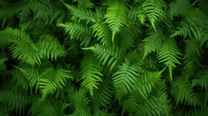 Fern leaves texture background. AI generated.