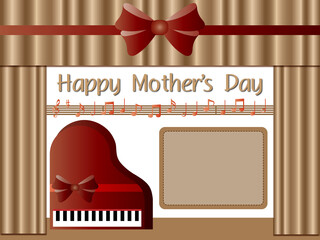 Happy Mother's day　母の日　母の日のメッセージカード - obrazy, fototapety, plakaty