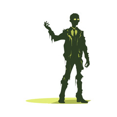 Zombie standing. Vector illustration