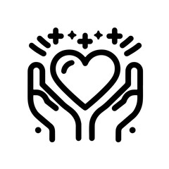 broken heart love as simple single icon logo vector illustration , transparent background