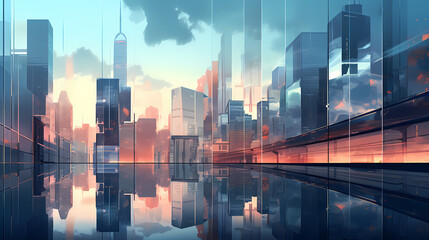 futuristic cityscape