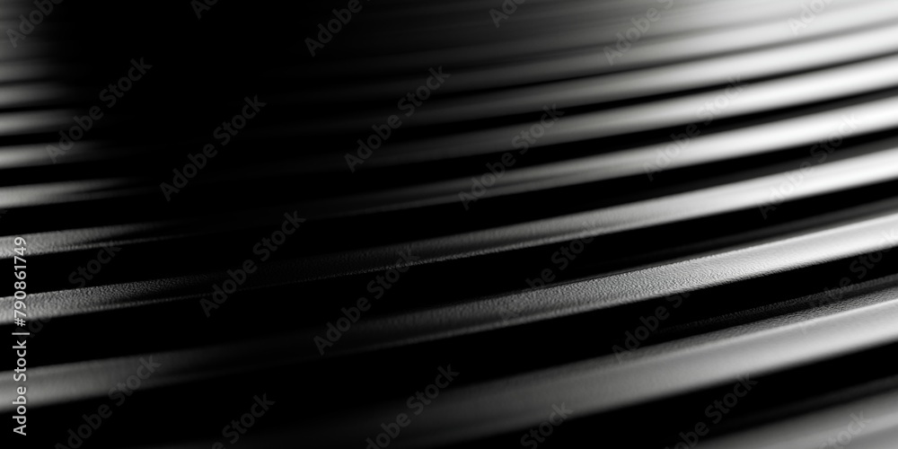 Poster modern minimal black horizontal rounded line array or grid geometrical pattern background with selec