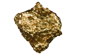 The pure piece of Raw Gold Nugget digger from Metal Mine. 3D Rendering