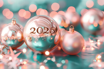 Obraz na płótnie Canvas new year 2025 background