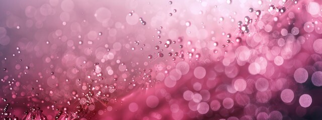 Pink and purple background with water droplets. 