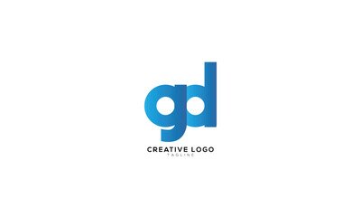 GD DG Abstract initial monogram letter alphabet logo design