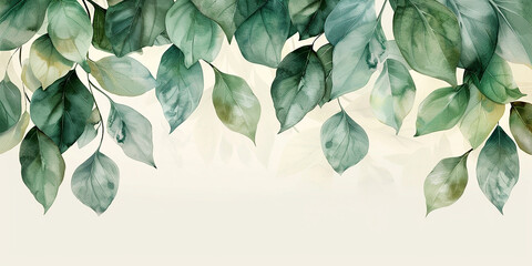 worldhere minimalist leavesnback ground elegant botanical design. - obrazy, fototapety, plakaty