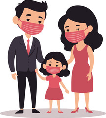 Hand drawn family illustration