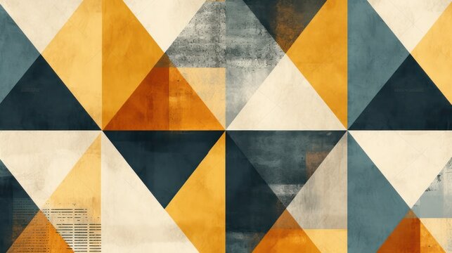 african geometric with grunge effect background
