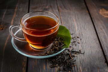 Tea drink known for its health benefits and antioxidants - obrazy, fototapety, plakaty