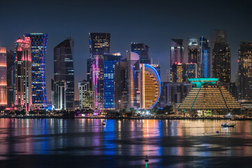 Doha Skyline Nacht