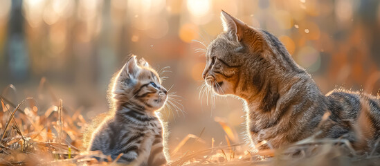Cat and Kitten: Cats are independent and agile carnivorous mammals valued as pets for their hunting...