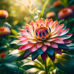 pink and yellow flower