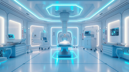 Futuristic Medical Facility with Advanced Diagnostic Equipment