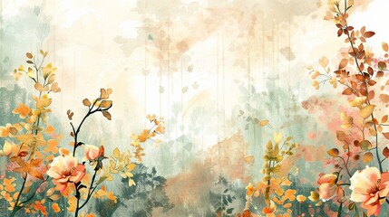 Obraz na płótnie Canvas Enchanted autumn forest scene with golden foliage