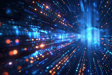 Obraz premium Abstract background with lights. A slide background for showcasing digital and creative content. Background image. Created with Generative AI technology.