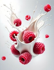 raspberry and milk