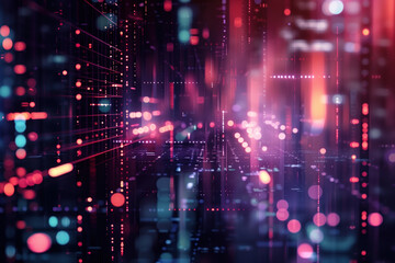 Obraz premium Abstract background with lights. A slide background for showcasing digital and creative content. Background image. Created with Generative AI technology.