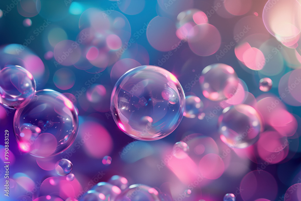 Poster abstract background with bubbles. a slide background for showcasing digital and creative content. ba