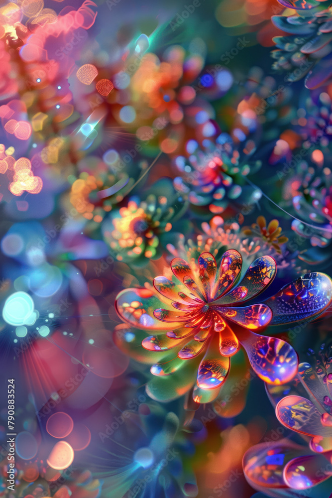 Poster Abstract background with lights. A slide background for showcasing digital and creative content. Background image. Created with Generative AI technology.