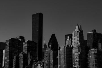 Fototapeta na wymiar New york city black and white street and architecture photography