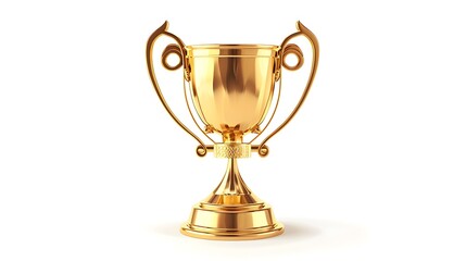 Fototapeta na wymiar Gleaming Golden Trophy Symbolizing Prestigious Achievement and Victorious Success