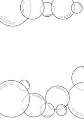 Vertical card made of soap bubbles coloring page
