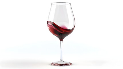 Elegant Red Wine Glass with Swirling Liquid Representing Luxury and Refined Leisure Experience